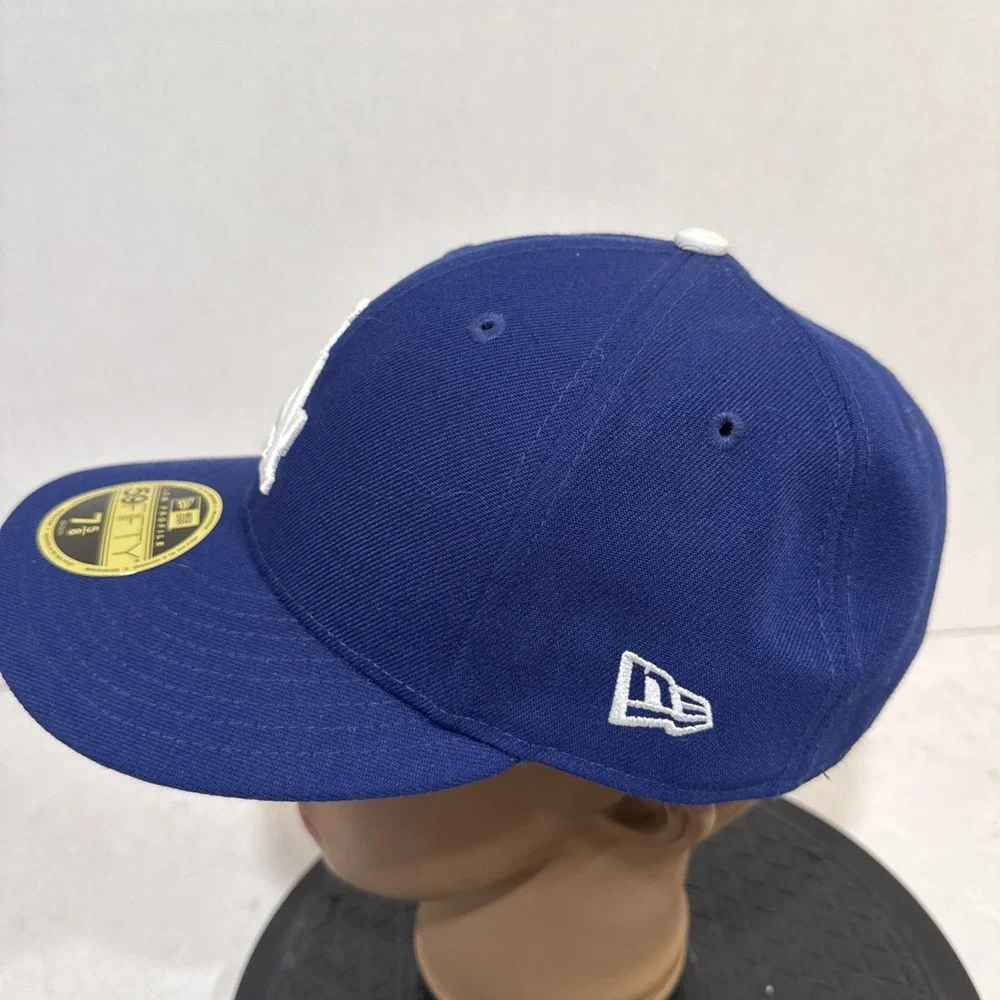 Dodgers 60th Anniversary Of Dodger Stadium Patch Hat Cap NAVY/WHITE  7 5/8  NEW